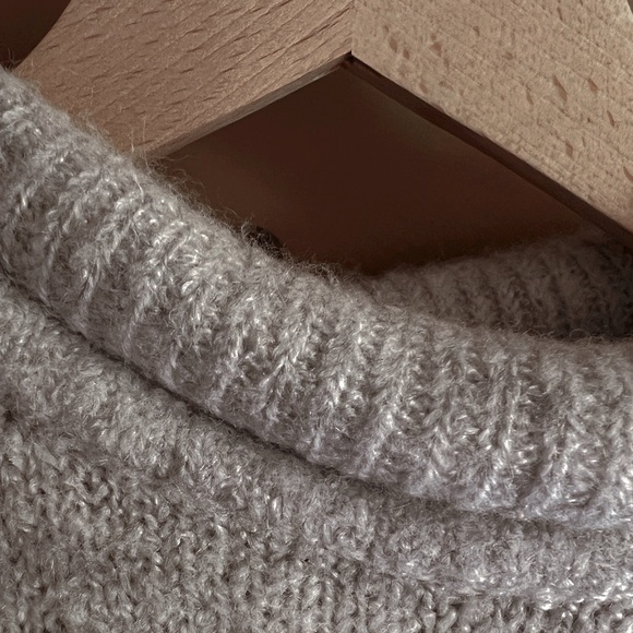 Grey Mock Turtle Neck Sweater - Picture 6 of 7